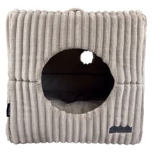 Mousse Large Cube Velour Corduroy Cat Bed
